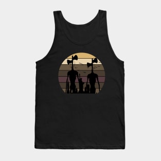 i love scary death halloween day - pumpkin and bats Tank Top